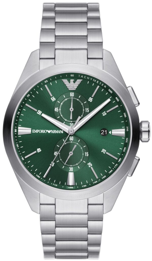 Emporio Armani Herrklocka AR11480 Claudio Grön/Stål Ø43 mm